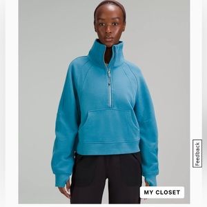 Lululemon Scuba half zip  in Oceanic